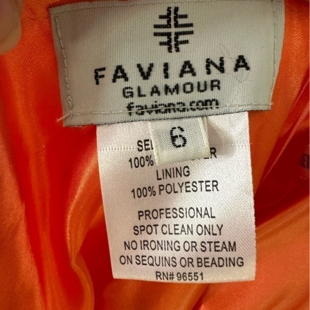 Faviana Coral 2 piece Prom Dress with Maxi‎ Skirt sz 2 - Picture 12 of 17
